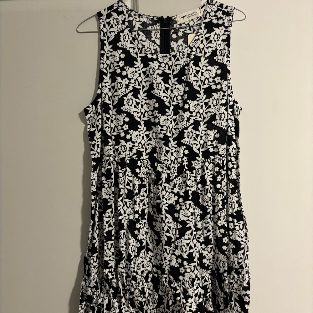 Impressions Monochrome Floral Dress